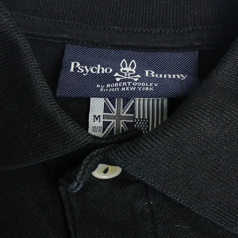 Psycho Bunny‎ Black kids classic pique polo shirt Medium (10/12)